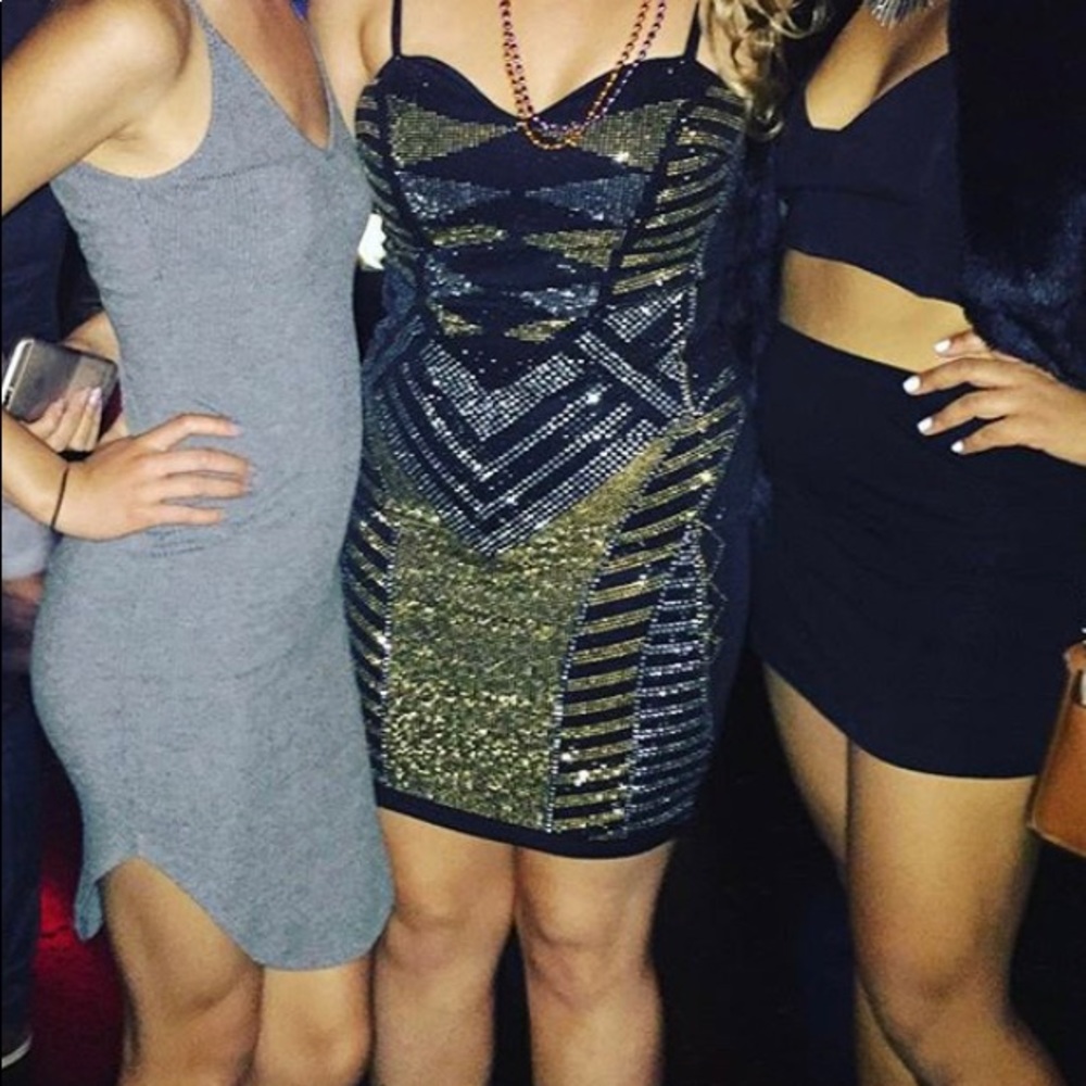 Black Sequin Bisou Bisou Dress